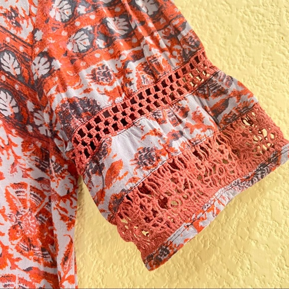 URBAN OUTFITTERS ECOTE Amethyst Pleated Pintuck Dress Sz L Boho Peasant Country - Picture 5 of 11